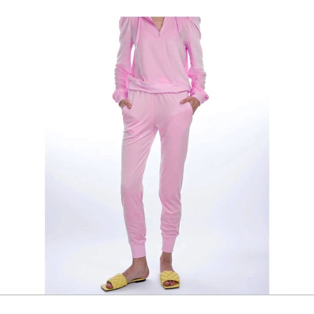 Generation Love Ivy Velour Joggers in Bubblegum Pink